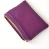 purple suede zipper pouch