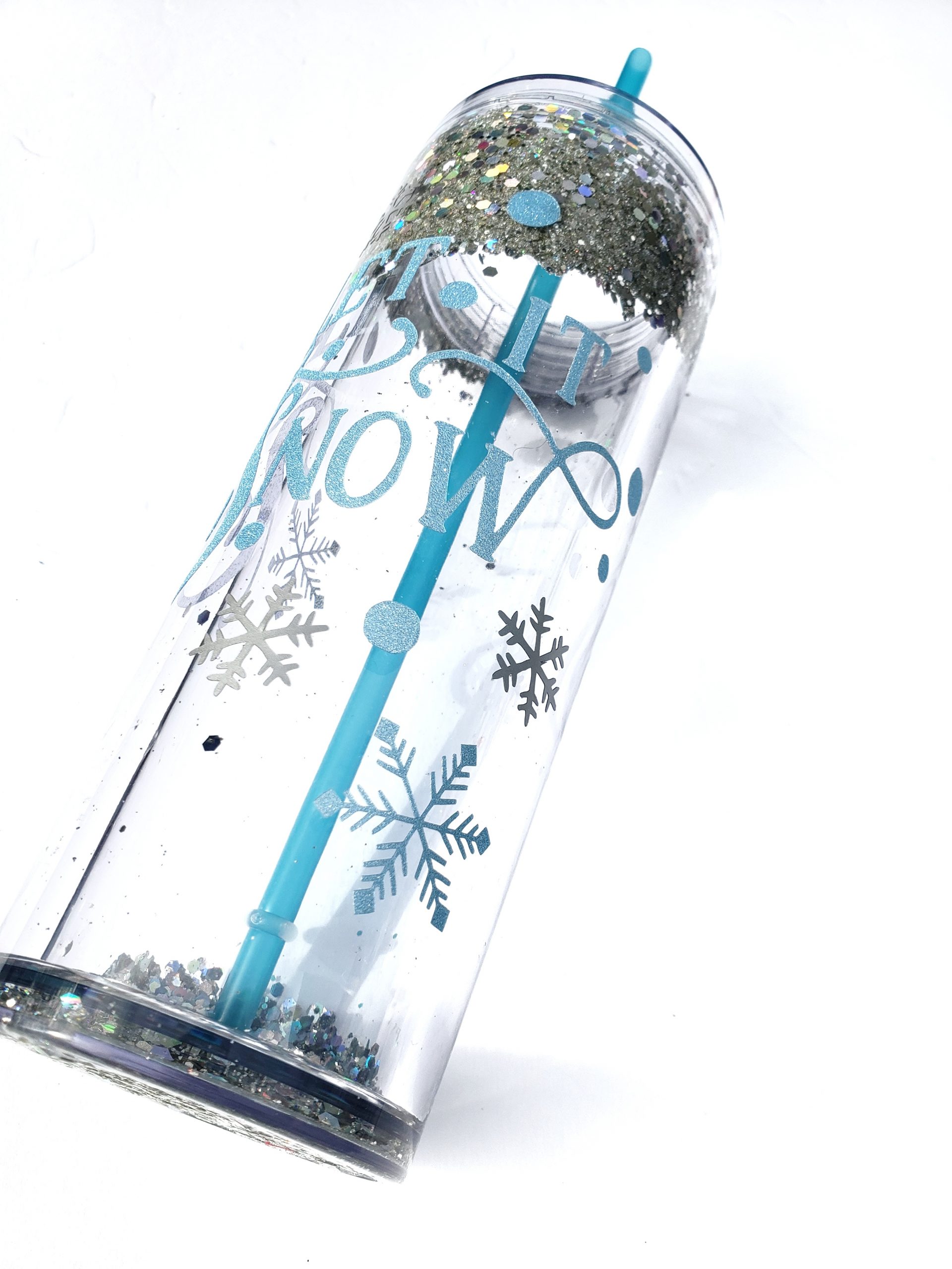 Let it Snowglobe Acrylic Tumbler Milissa Blue Design Co
