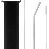 Stainless steel eco-friendly reusable straw set