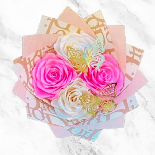 flower boquet with butterflies